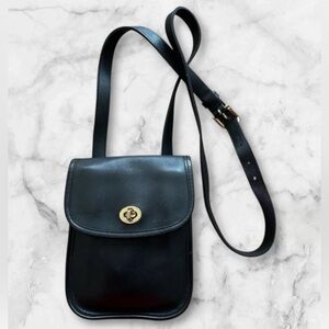 Coach Black Leather Crossbody Bag
